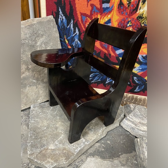 High Gloss Dark Brown Doll Chair Plant Stand/ Prop - Picture 4 of 12